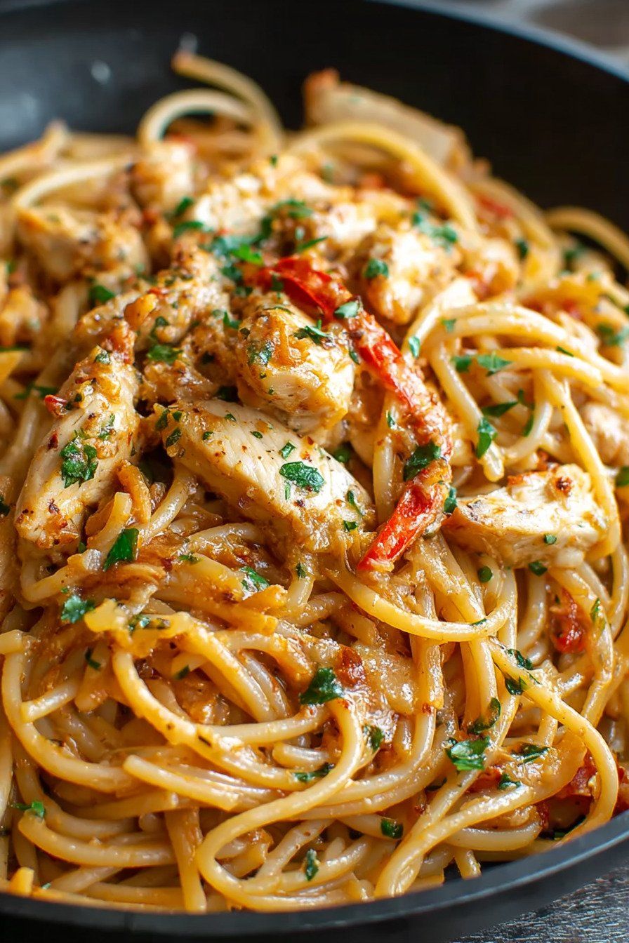 Italian Chicken Sausage Spaghetti
