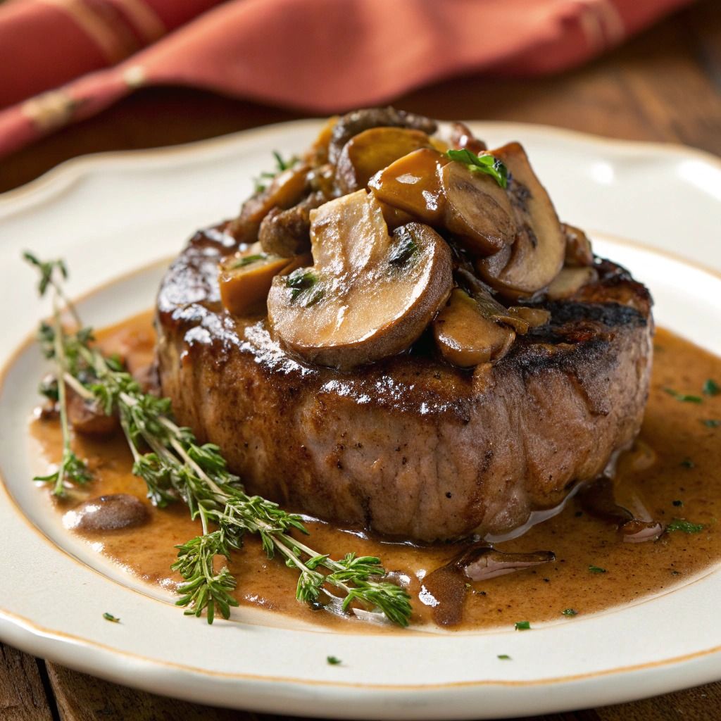 Sirloin in a Mushroom Sauce