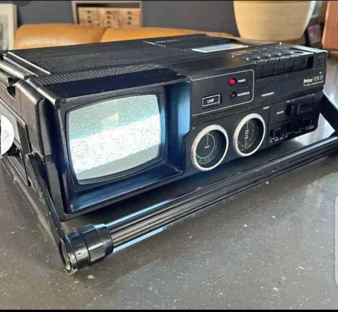 Vintage conic, radio, TV, cassette recorder